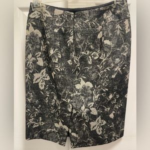 Ann Taylor Jacquard Floral Skirt Sz 6